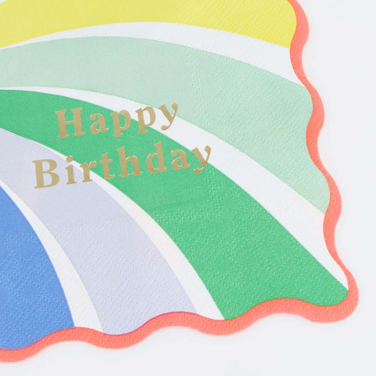 Meri Meri Rainbow Swirl Happy Birthday Napkins - Image 2