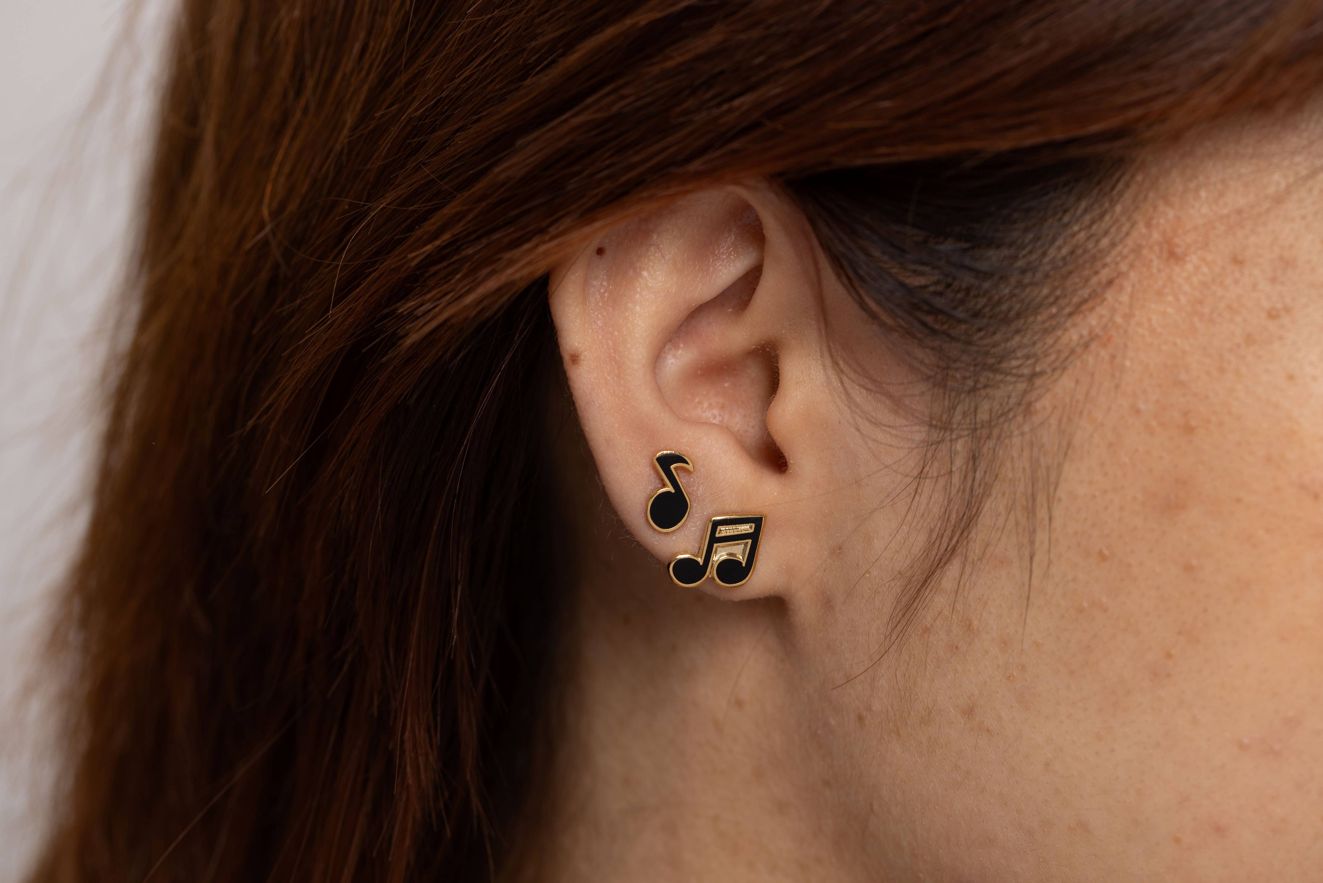 Musical Notes Stud Earrings - Image 2