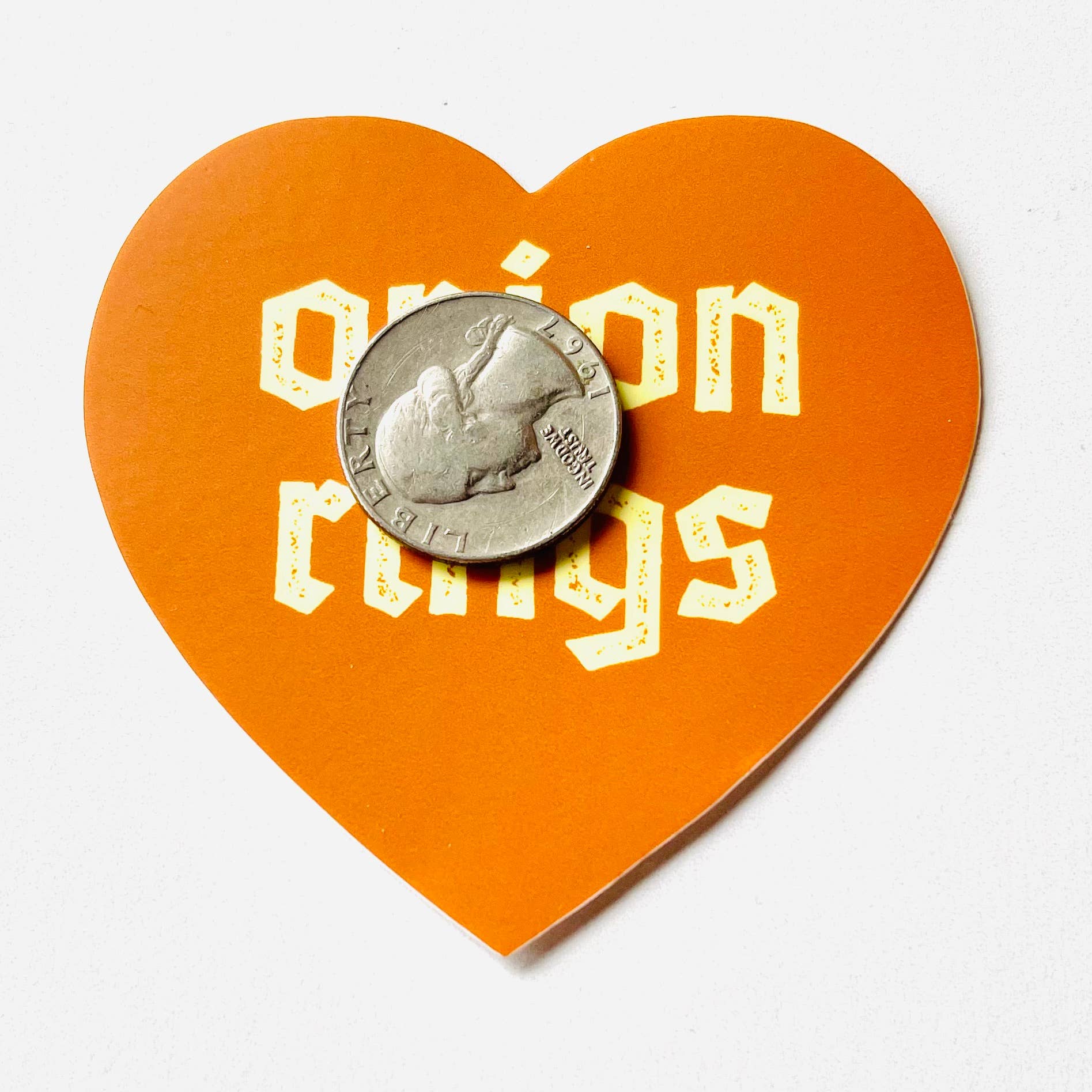 Onion Rings Heart Sticker - Image 3
