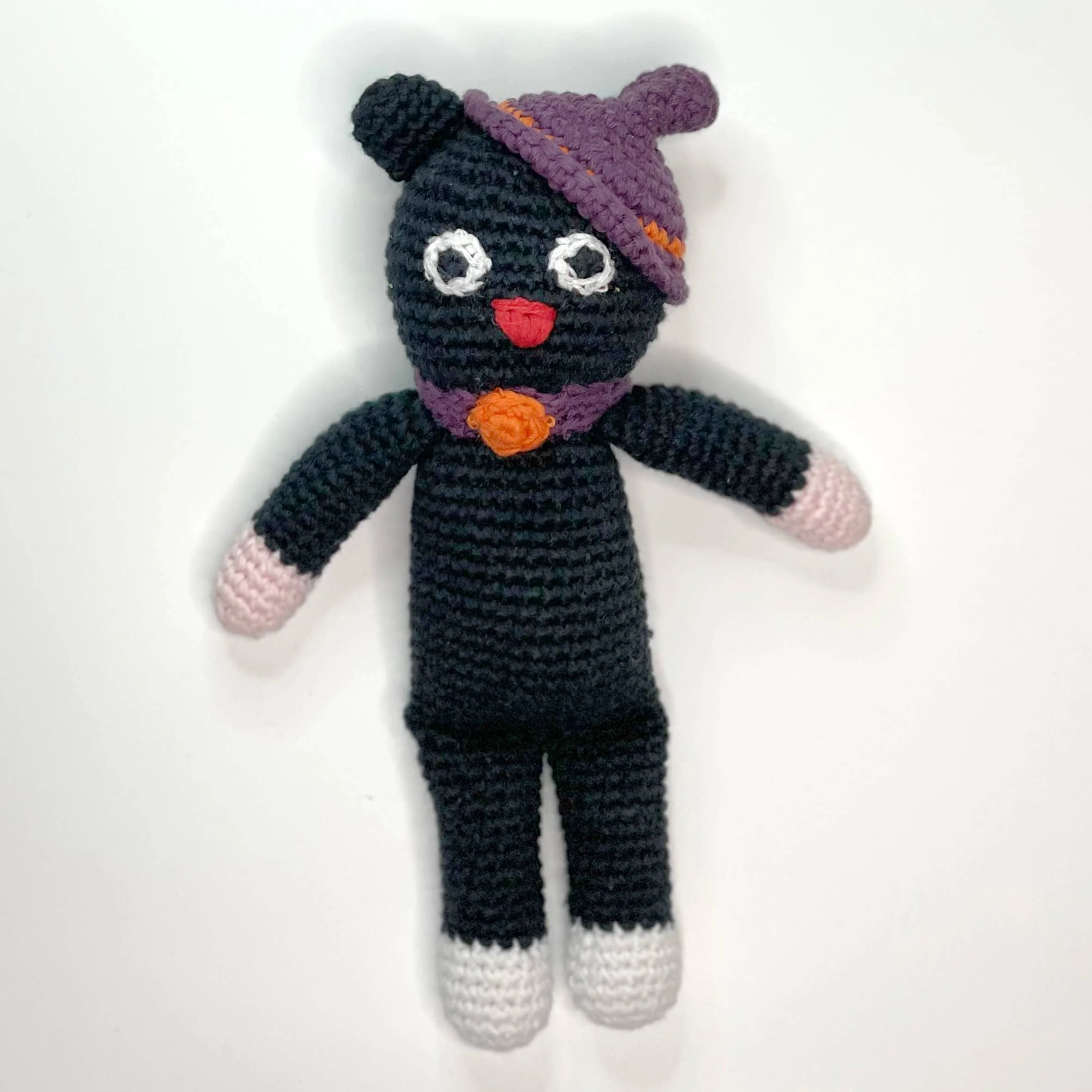Black Cat Handcrafted Crochet Rattle