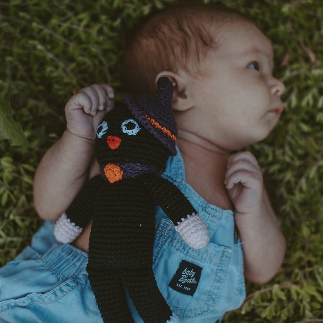 Black Cat Handcrafted Crochet Rattle - Image 2