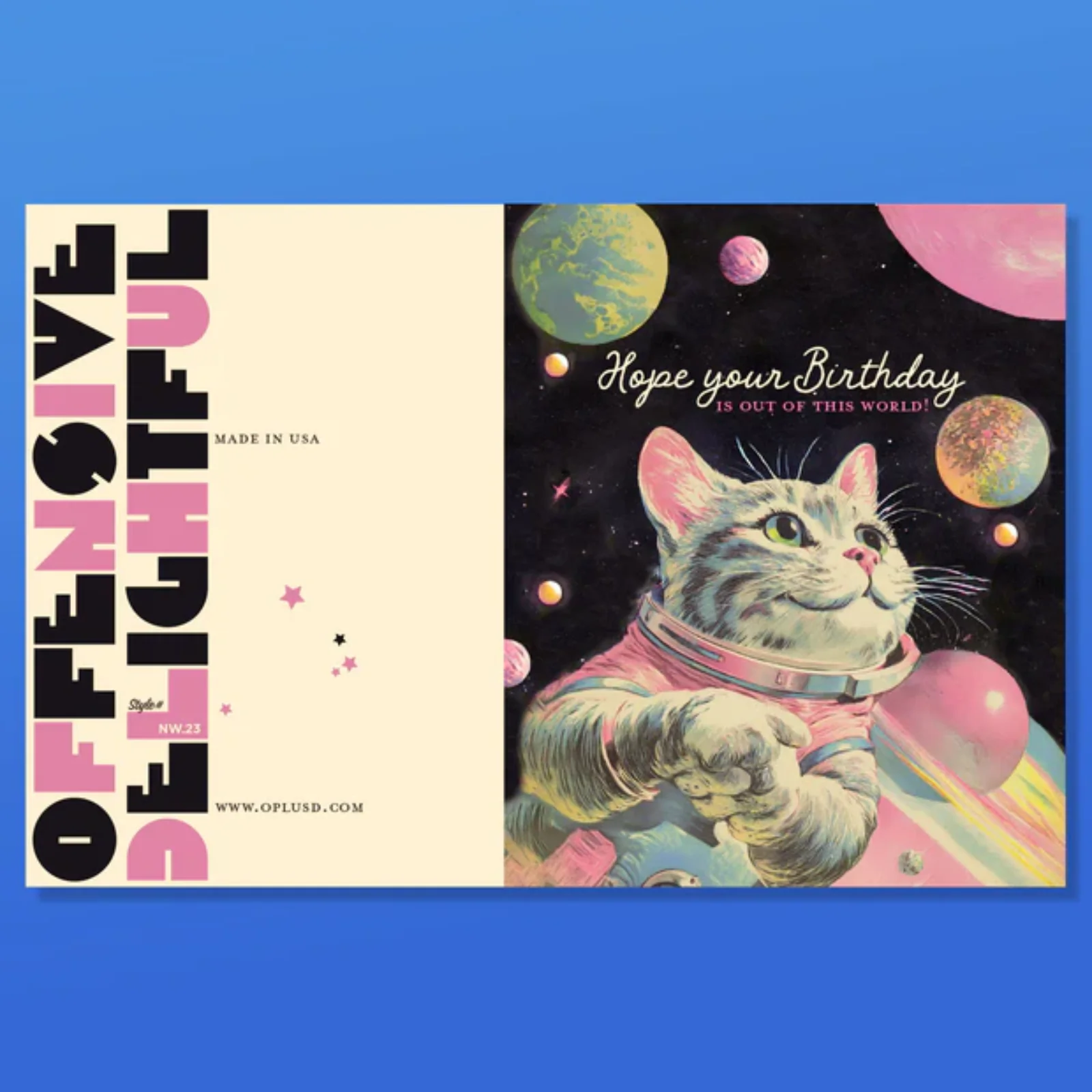 Out of this World Cat - Birthday Card - Image 2