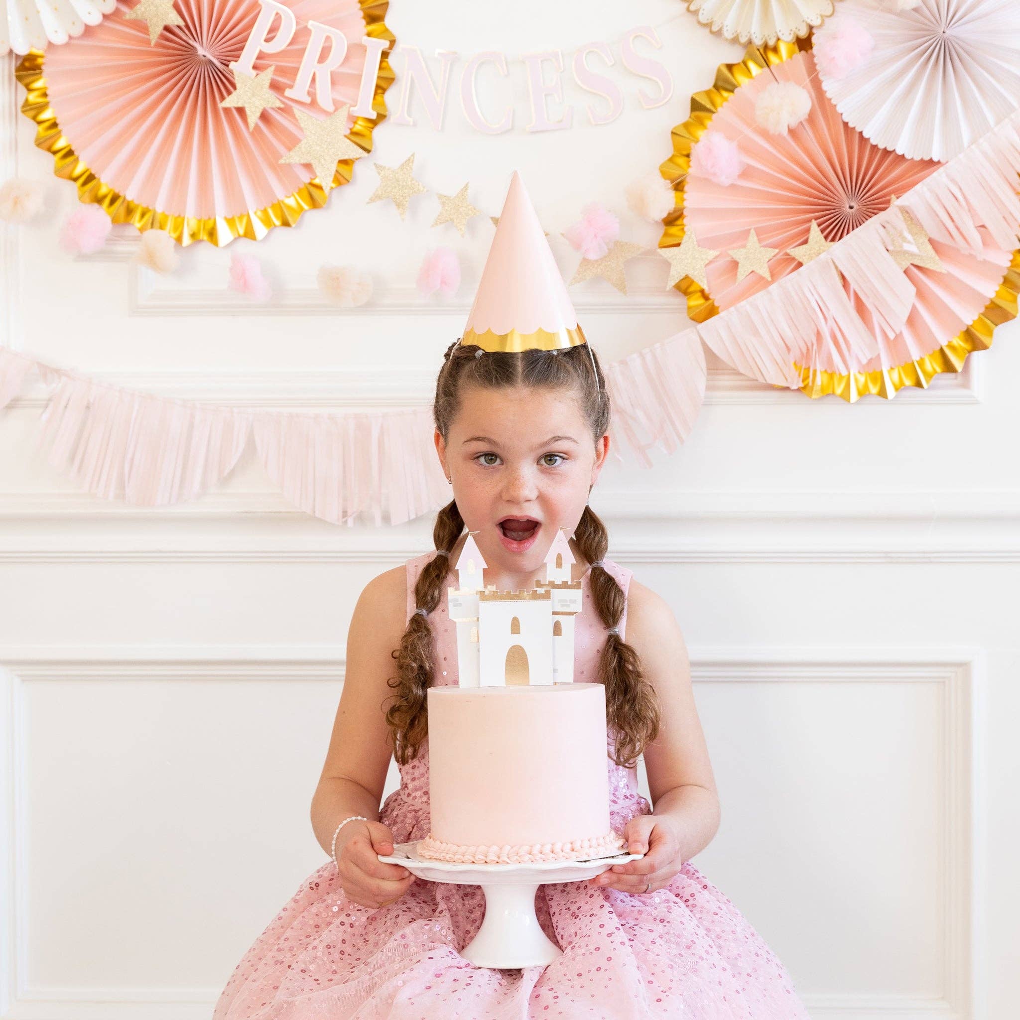 Pink Princess Party Hats - Image 6