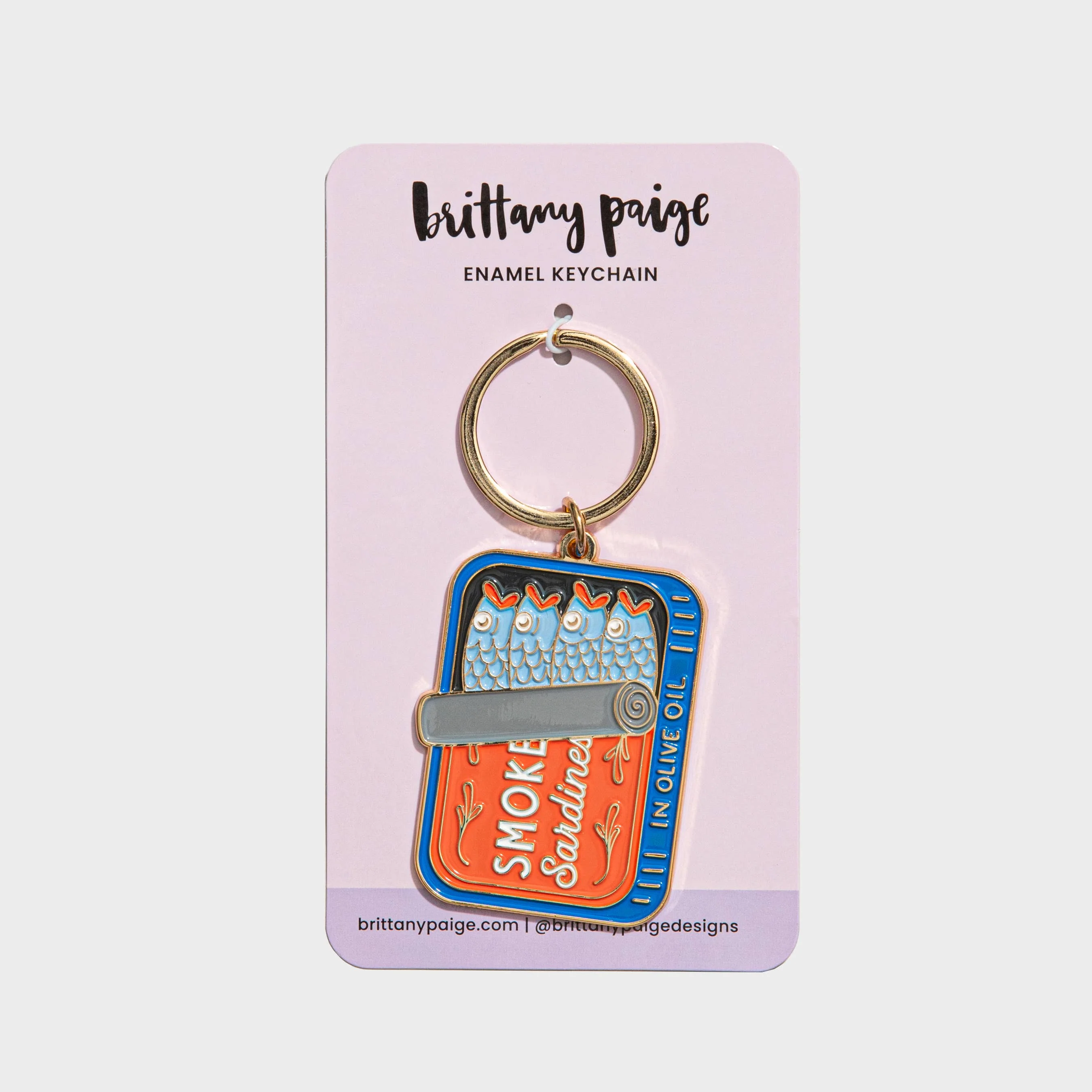 Sardines Tin Enamel Keychain - Image 2