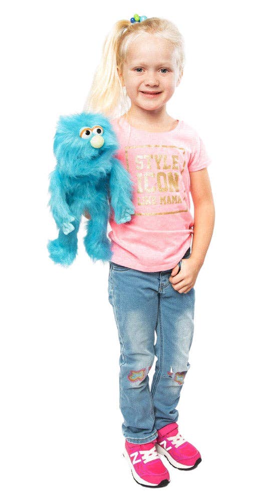 Silly Puppets 14" Monster - Blue - Image 4