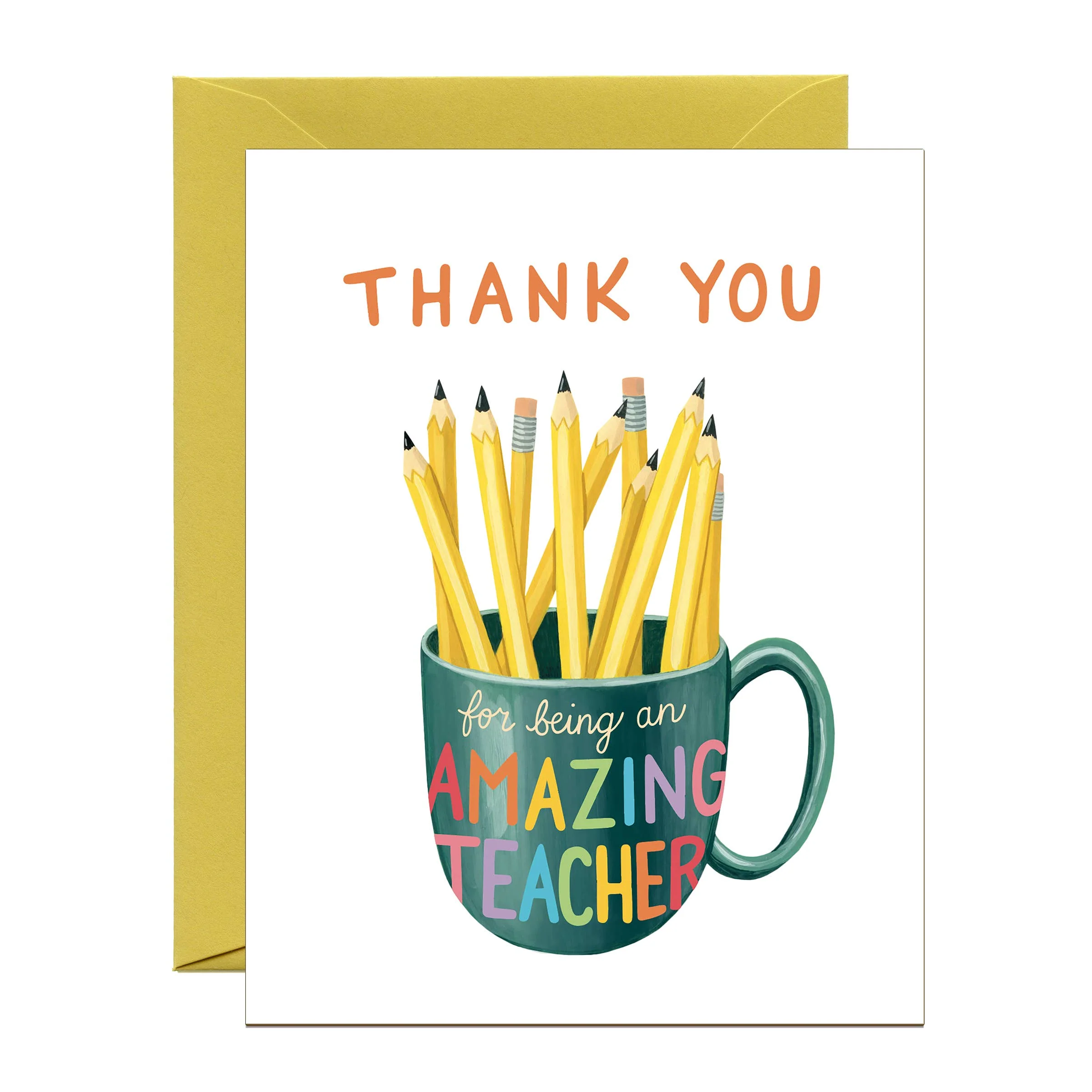 Amazing Teacher Mug Thank You Card