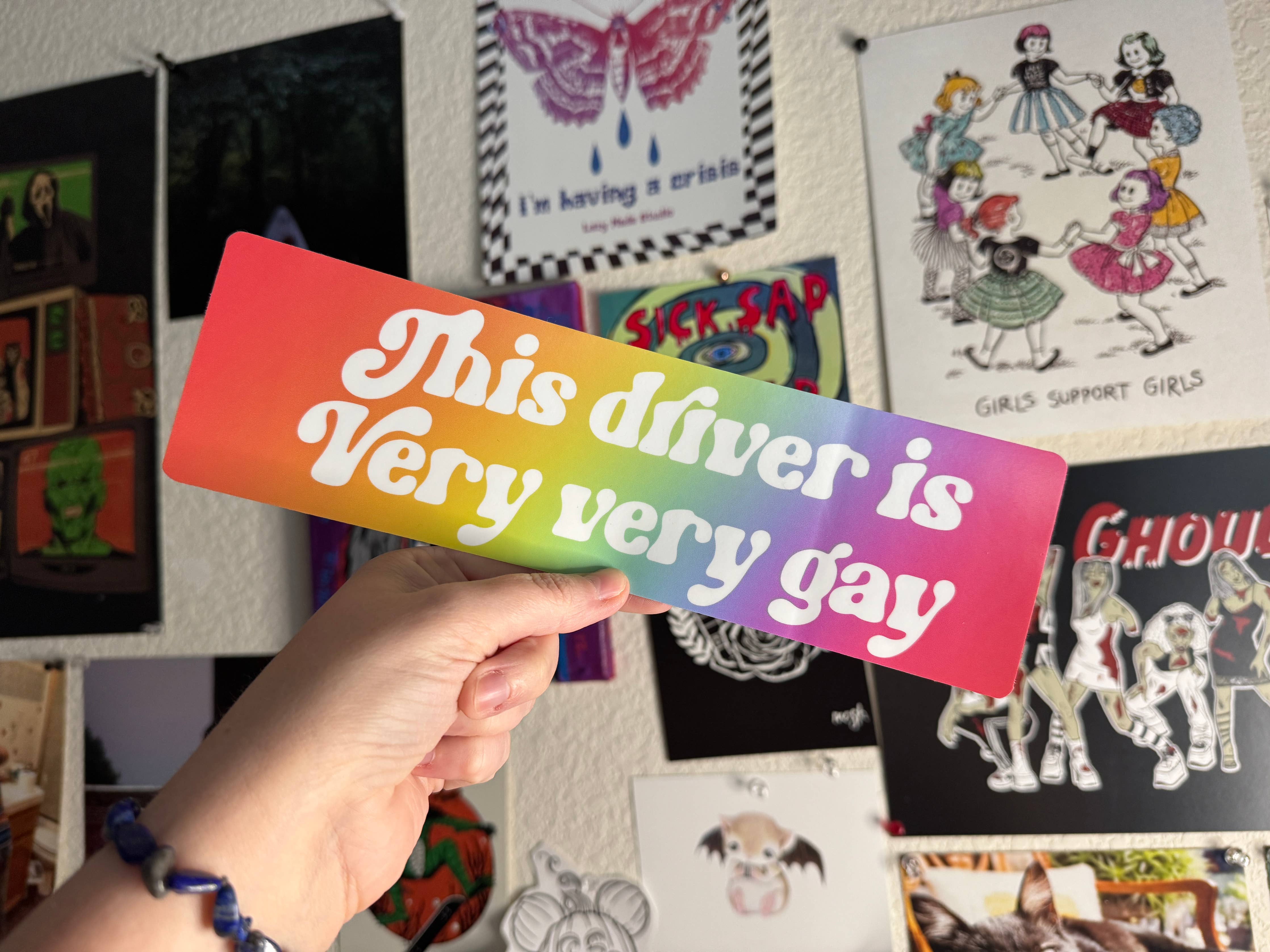 This Driver is Very Very Gay Bumper Sticker - Image 2