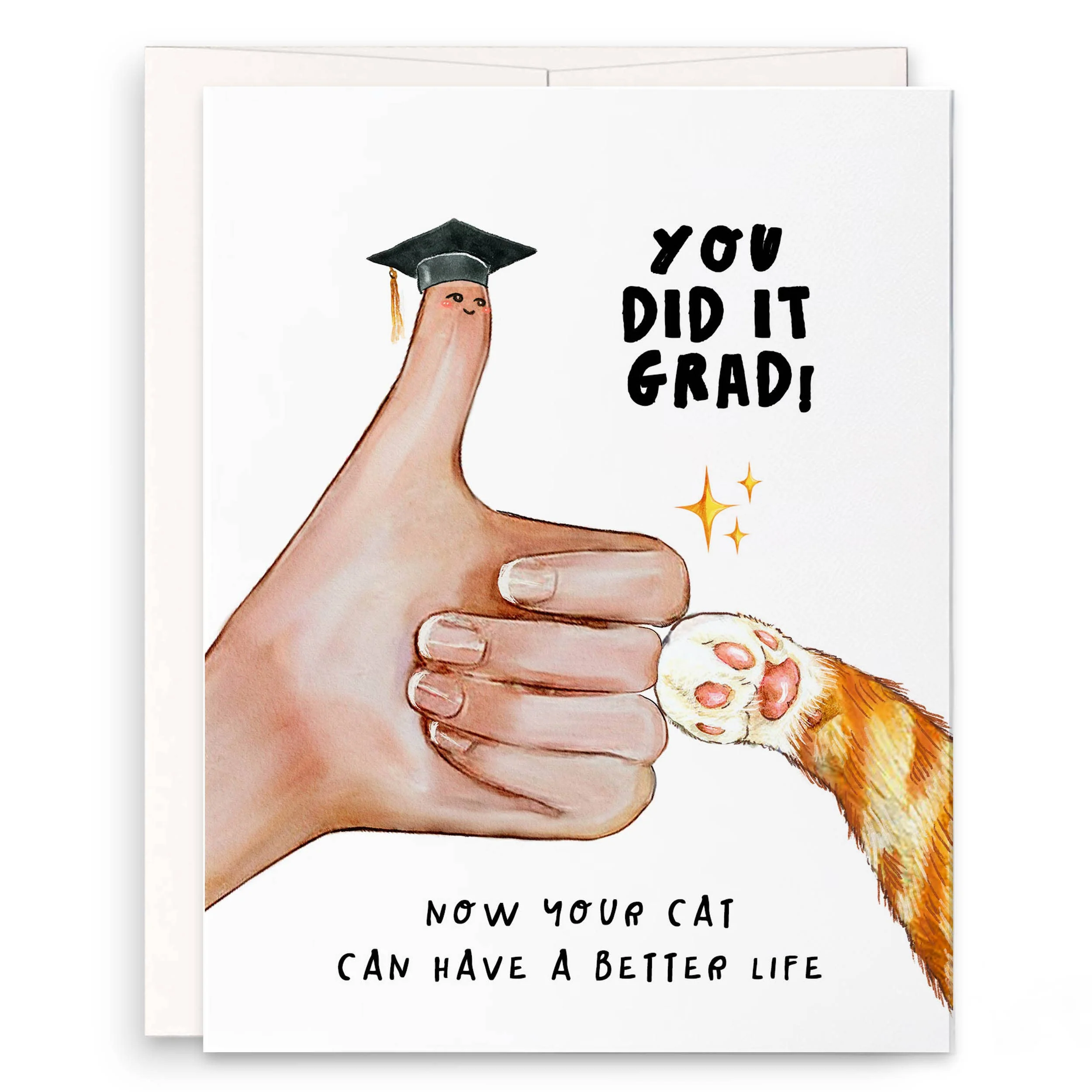 Thumbs Up Graduation Card