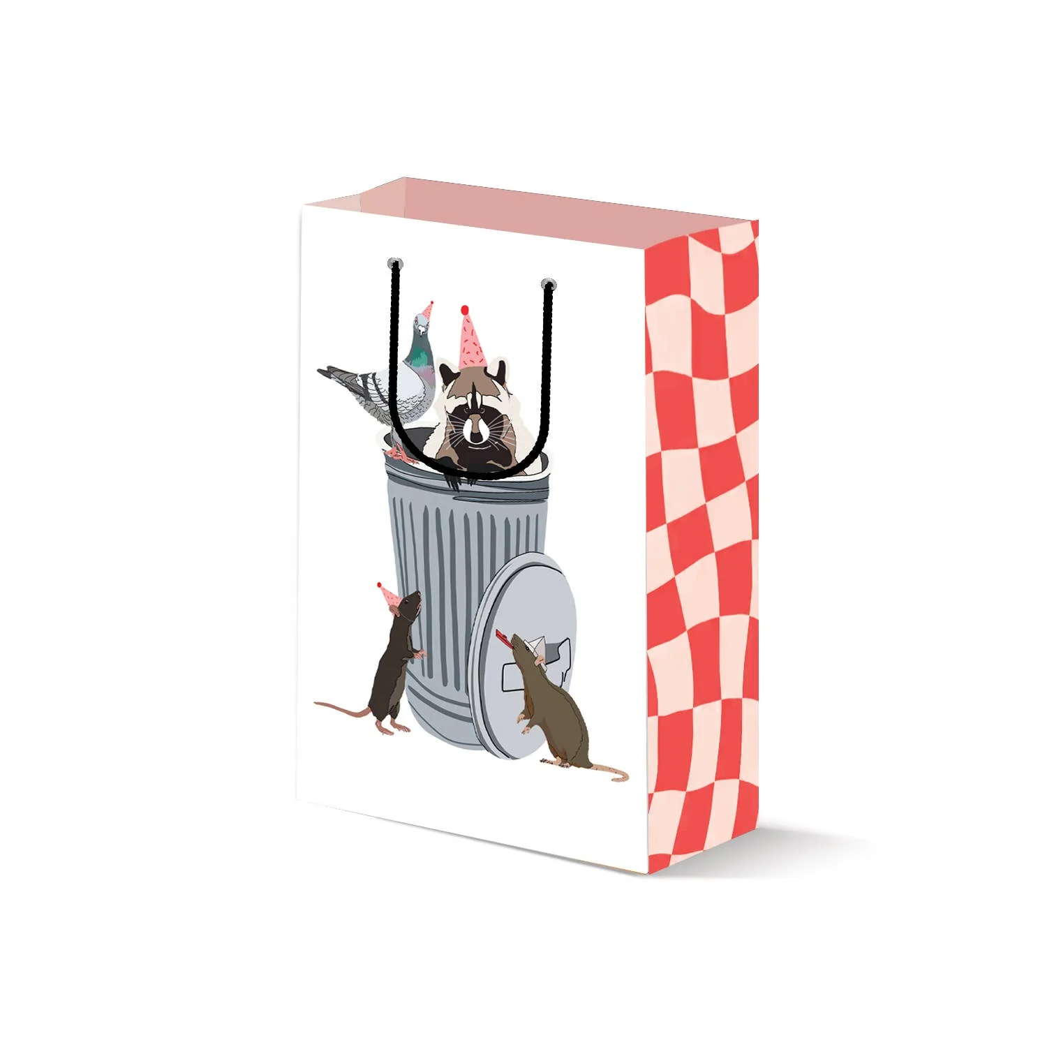 Garbage Raccoon, Rat, Pigeon Large Gift Bag