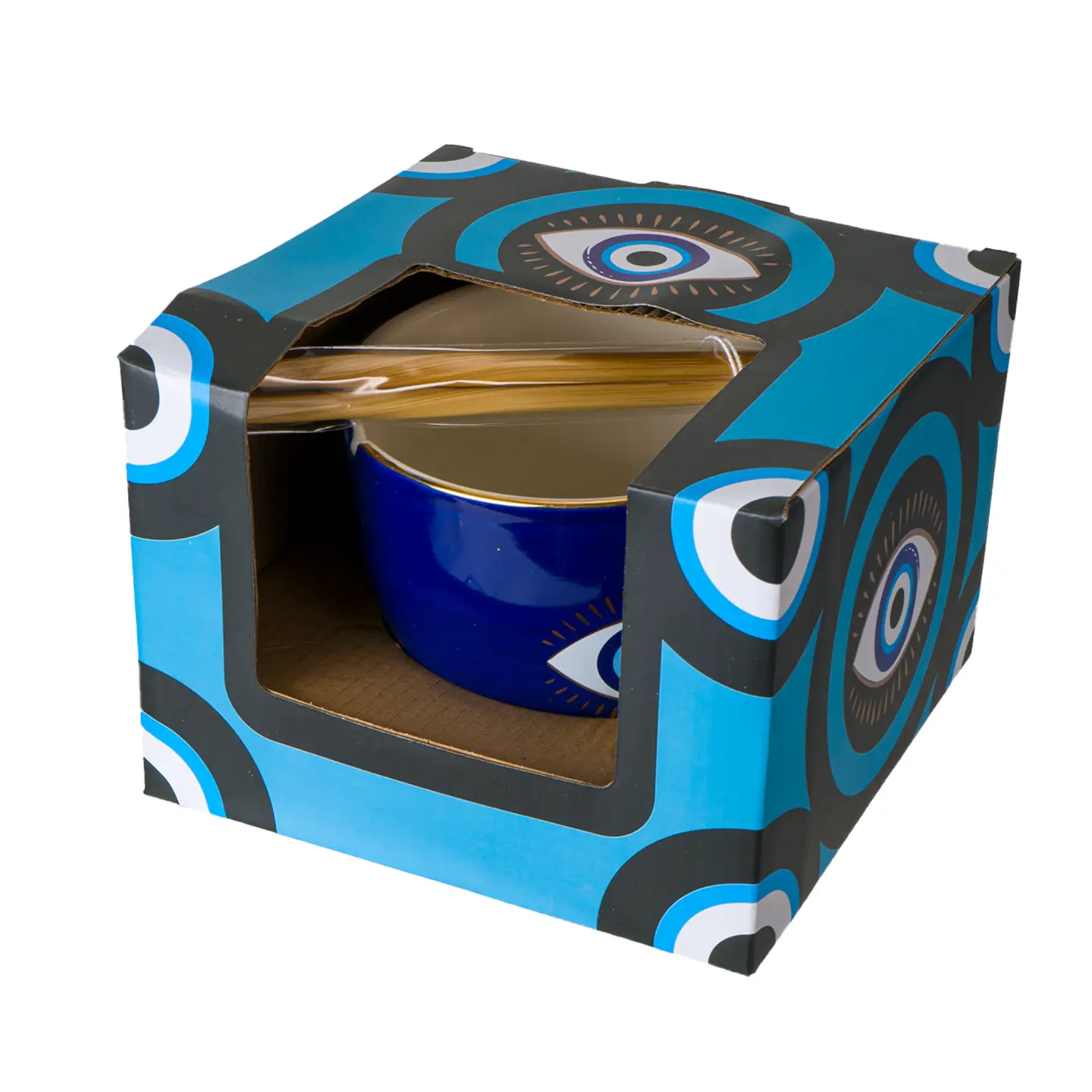 UrbanTokyo 18oz Bowl w/ Chopsticks - Evil Eye - Image 2